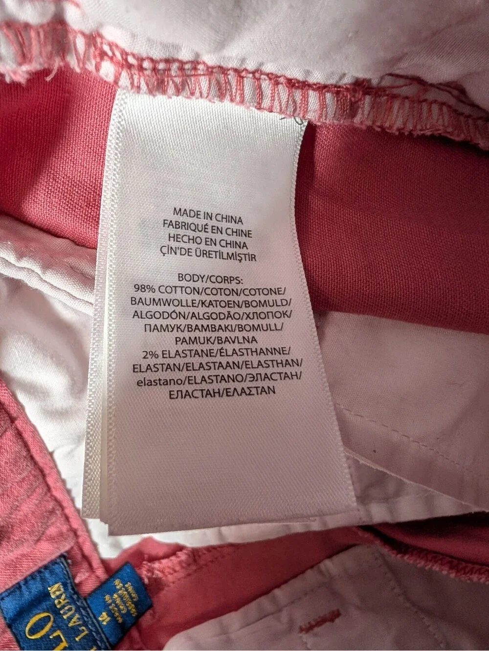 Polo Ralph Lauren Boys 14 Pink Chino Bermuda Shorts Cotton Stretch Preppy Golf